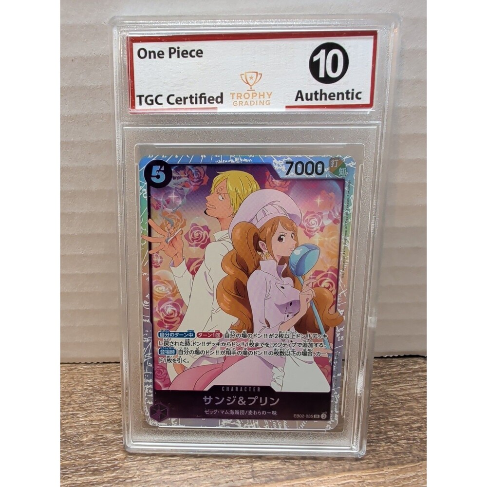 Sanji & Pudding EB02-035Extra Booster 25th ONE PIECE Japanese TGC Graded 10